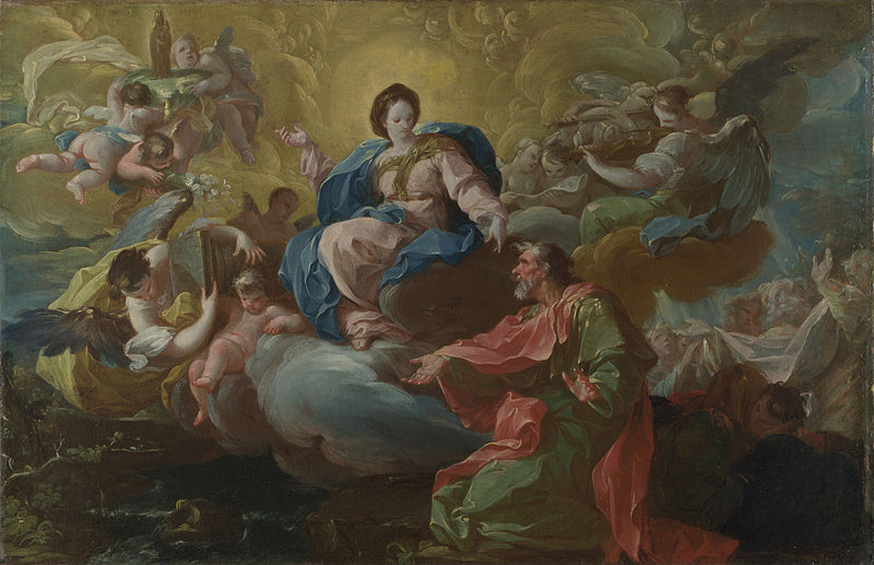 Saint Jean visité par la Vierge - Francisco Bayeu