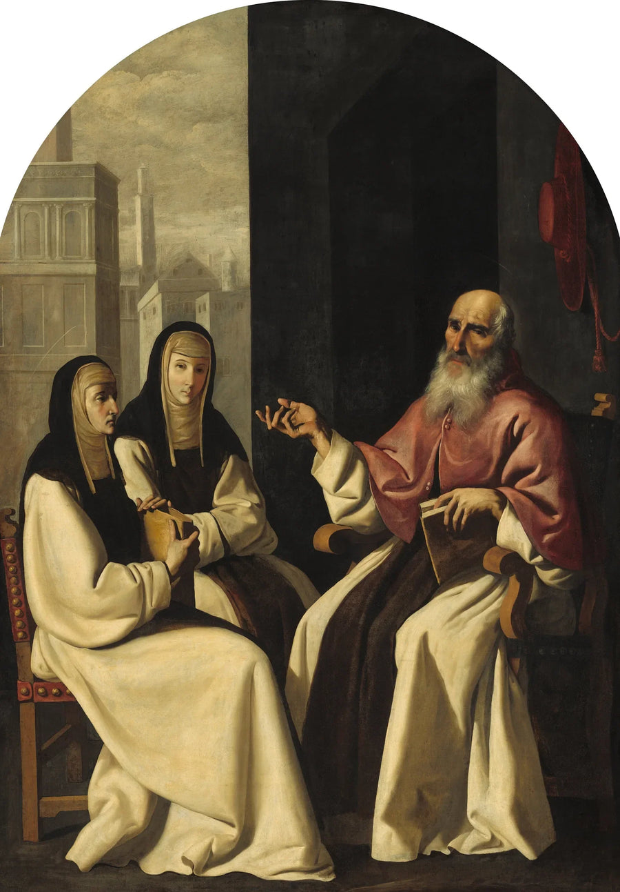 Saint Jérôme ile Saint Paule ve Saint Eustochium - Francisco de Zurbarán