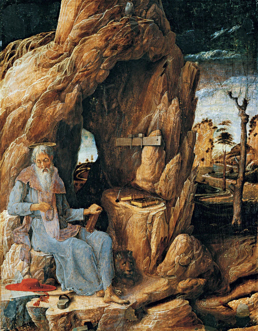 Çölde Saint Jerome - Andrea Mantegna