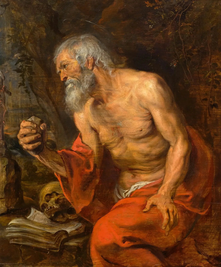 Çölde Saint Jerome - Antoine van Dyck