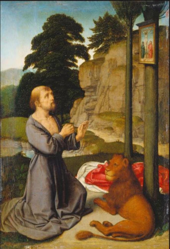 Çölde Saint Jerome - Gérard David
