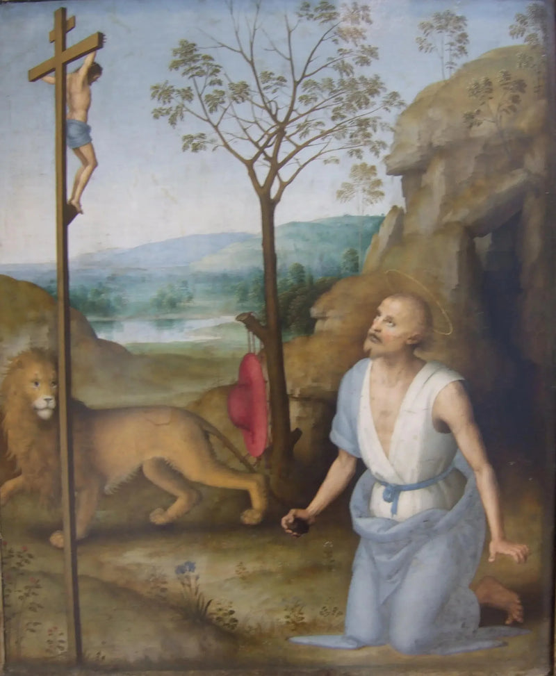 Çölde Aziz Jerome - Pietro Perugino
