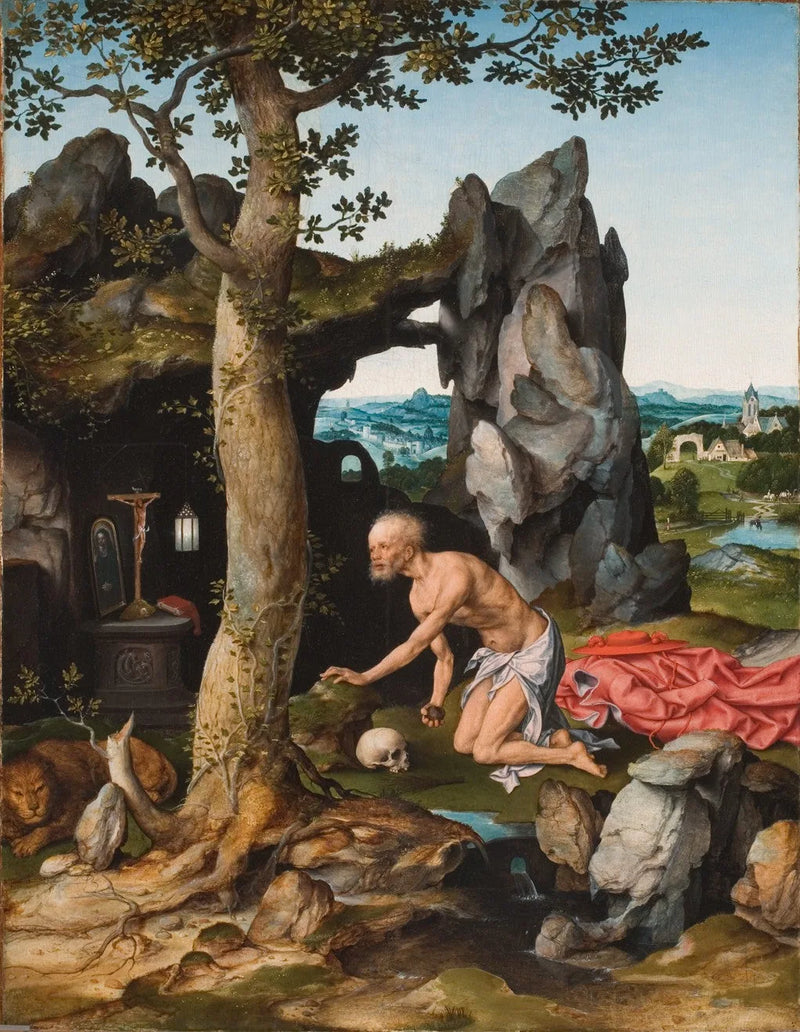 Çölde Çileci Aziz Jerome - Joos van Cleve