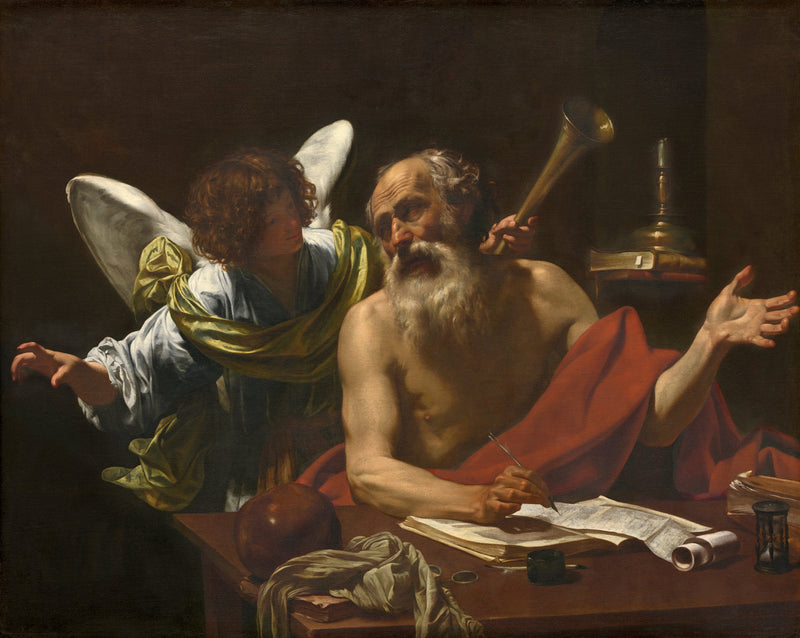 Aziz Jerome ve Melek - Simon Vouet
