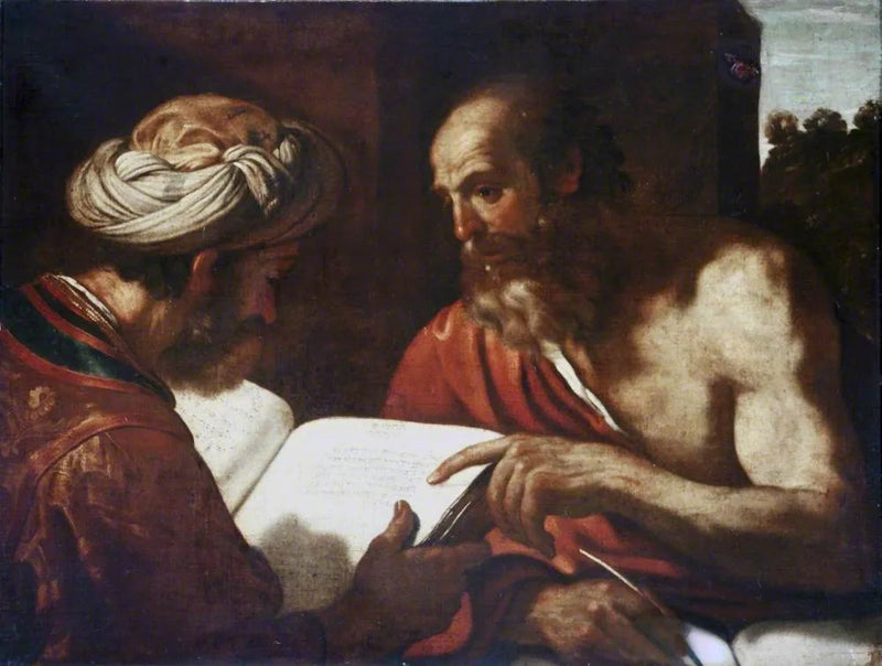 Saint Jérôme ve bir haham - Guercino