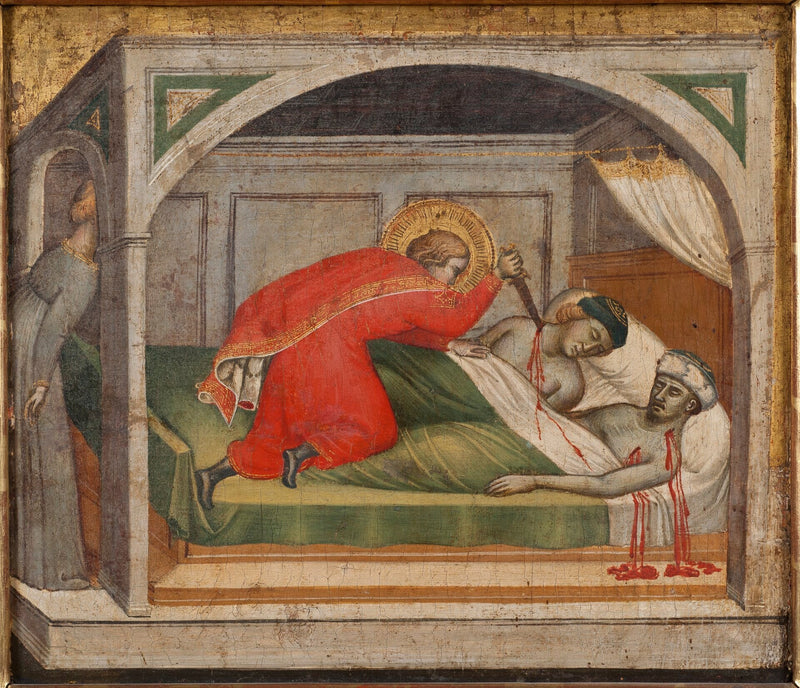 Saint Julien ailesini katlediyor - Spinello Aretino