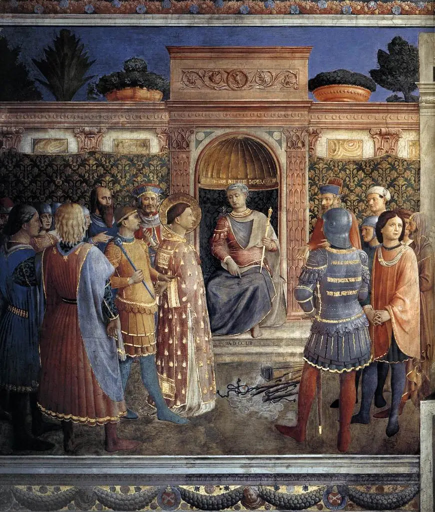 Saint Laurent önünde Valérien - Fra Angelico