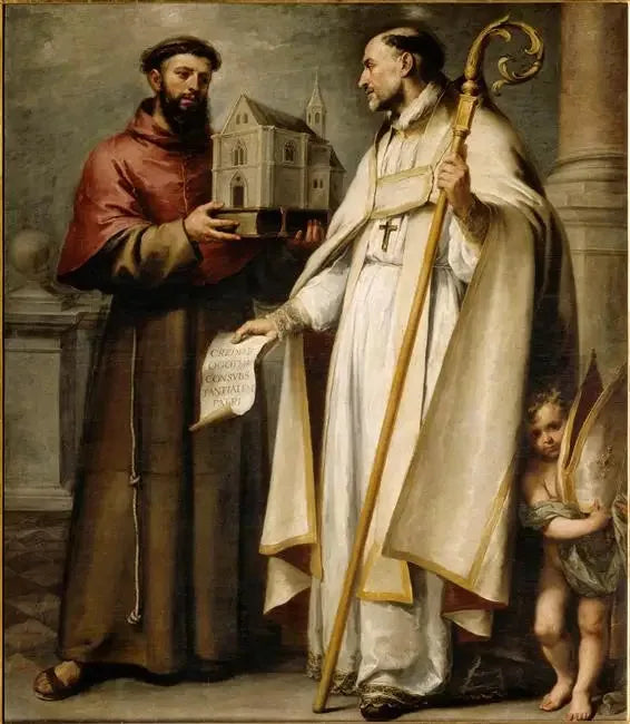 Saint Léandre ve Saint Bonaventure - Bartolomé Esteban Murillo