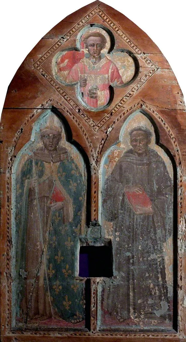Saint Louis de Toulouse ve Saint Antoine de Padoue ile Saint Étienne - Spinello Aretino