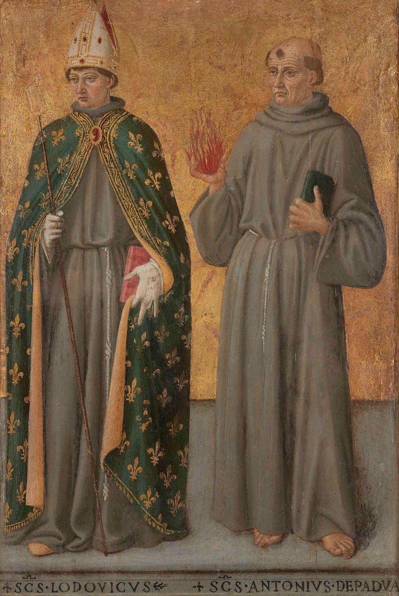 Saint Louis de Toulouse ve Saint Antoine de Padoue - Cosimo Rosselli