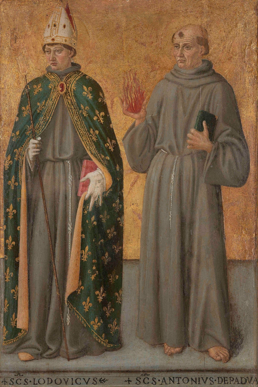Saint Louis de Toulouse ve Saint Antoine de Padoue - Cosimo Rosselli