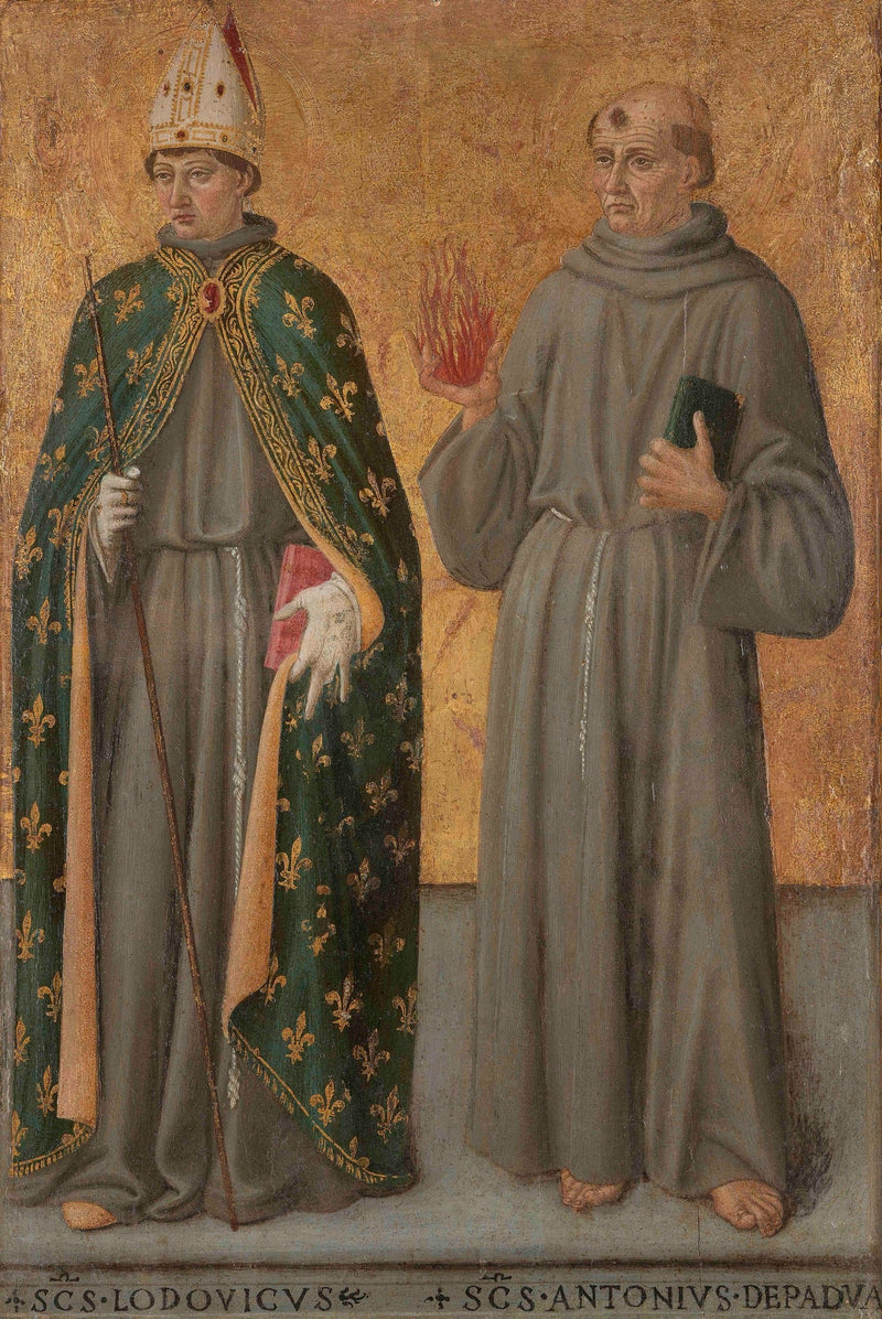 Saint Louis de Toulouse ve Saint Antoine de Padoue - Cosimo Rosselli