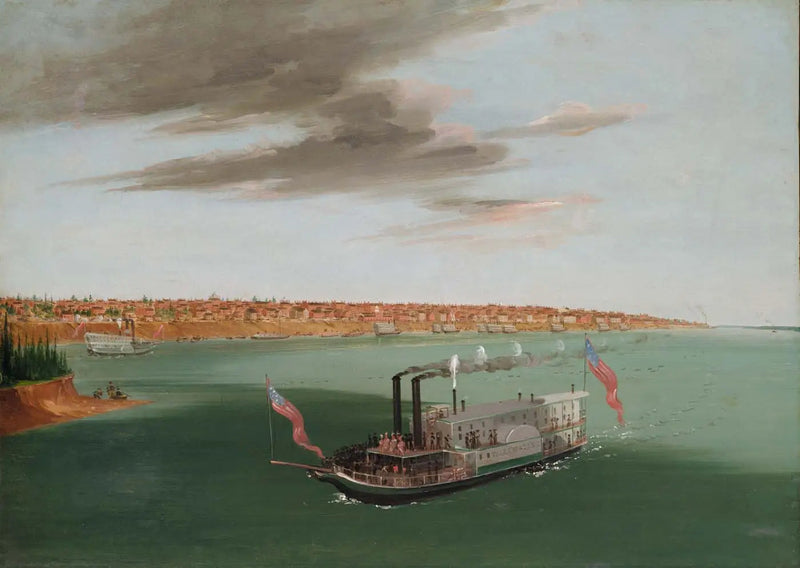 Saint-Louis Nehri'nden Aşağıdan Görünüm - George Catlin