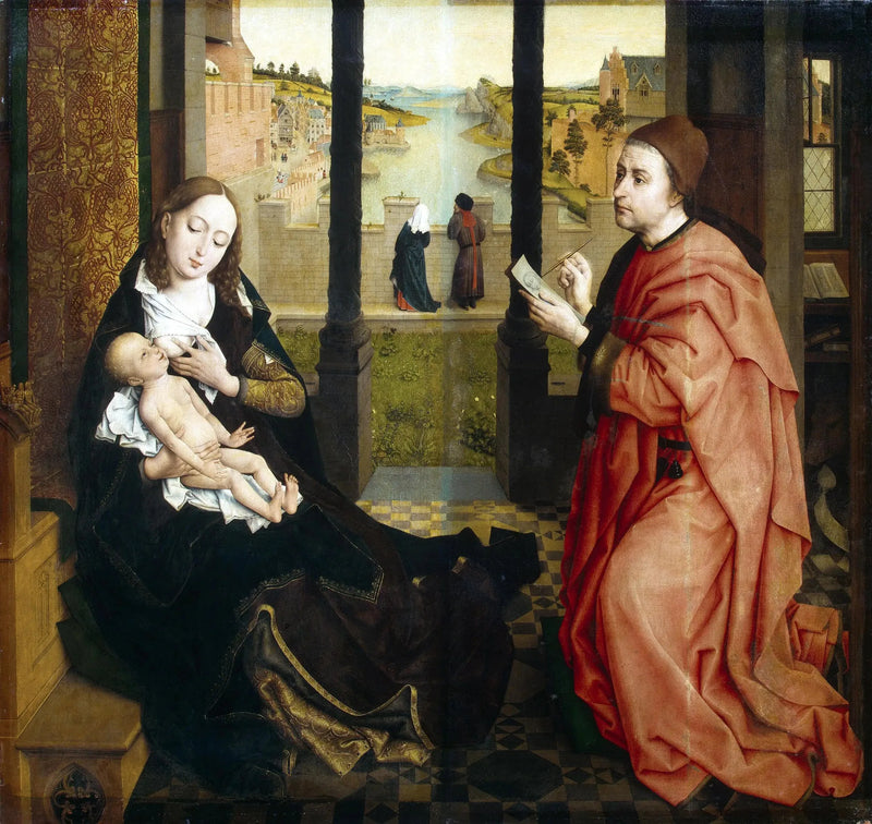 Saint Luc Virmana Çizim - Rogier van der Weyden