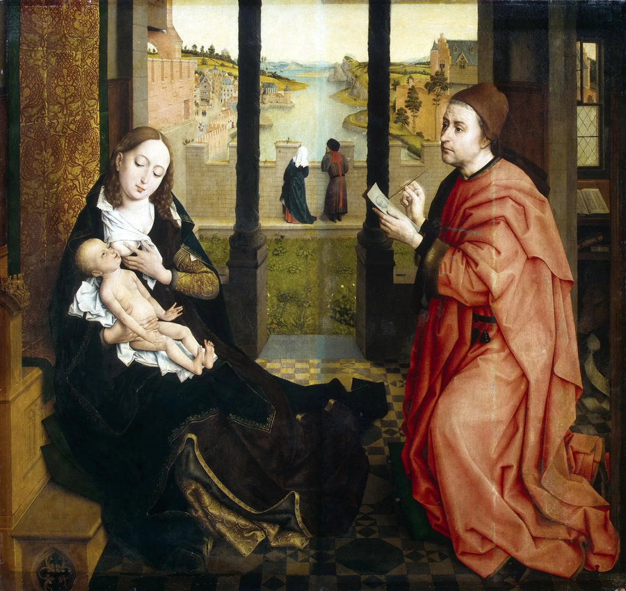 Saint Luc Virmana Çizim - Rogier van der Weyden