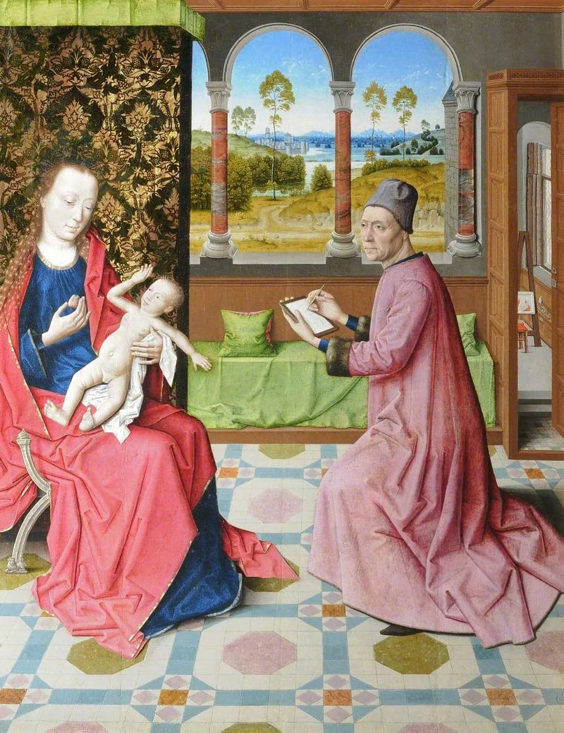 Saint Luc İllüstrasyonu ile Meryem Ana - Dirk Bouts