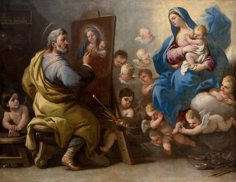 Saint Luc İsa'yı Resmederken - Luca Giordano
