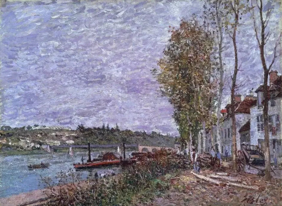 Saint-Mammès, gri zaman - Alfred Sisley