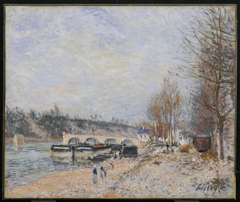 Saint-Mammès, gri zaman - Alfred Sisley