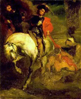 Saint-Martin, bir yoksul ile pelerini paylaşıyor - Théodore Géricault