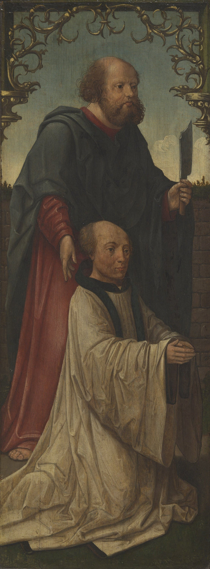 Saint Matthias (?) ve bir bağışçı; Saint Andreas (ters yüz) - Jacob Cornelisz van Oostsanen