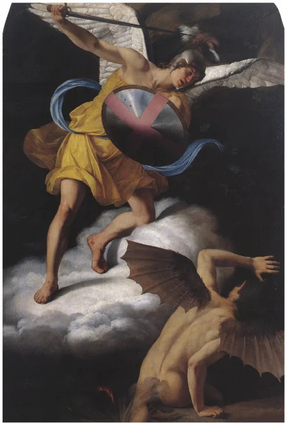 Saint Michel ve Şeytan - Orazio Gentileschi