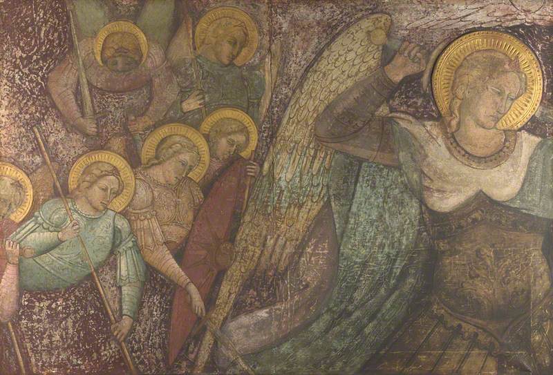 Saint Michel ve diğer melekler - Spinello Aretino