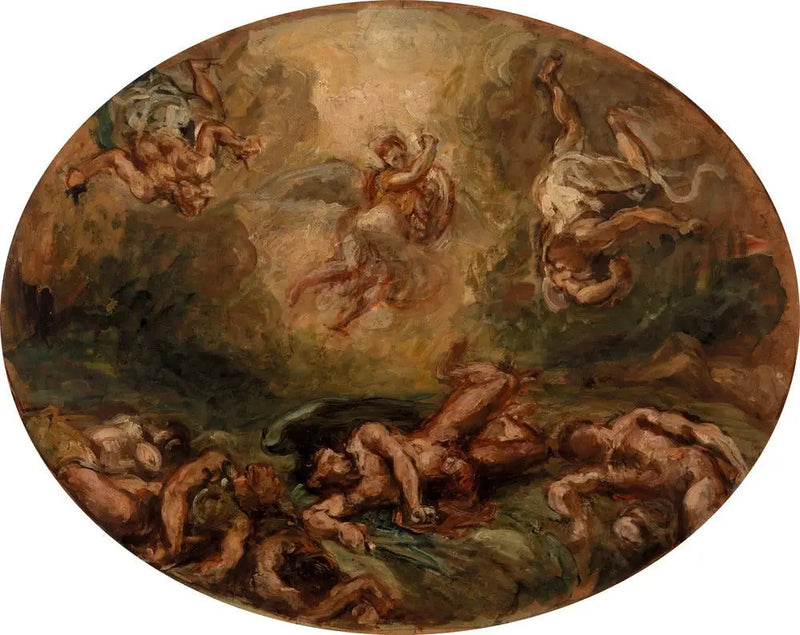 Azrail Şeytan'ı Yener - Eugène Delacroix