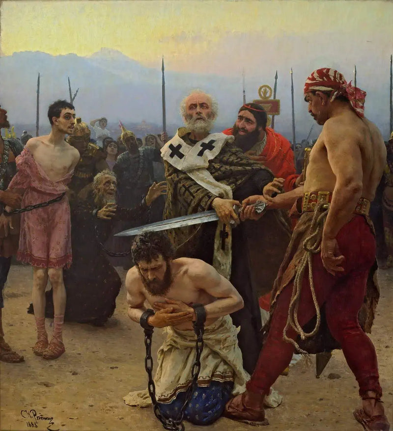Aziz Nikolaus idamcıyı durduruyor - Ilya Repin