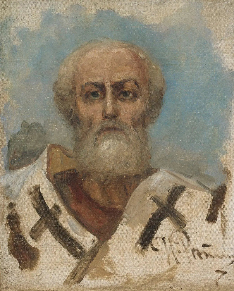 Aziz Nikola, taslak - Ilya Repin