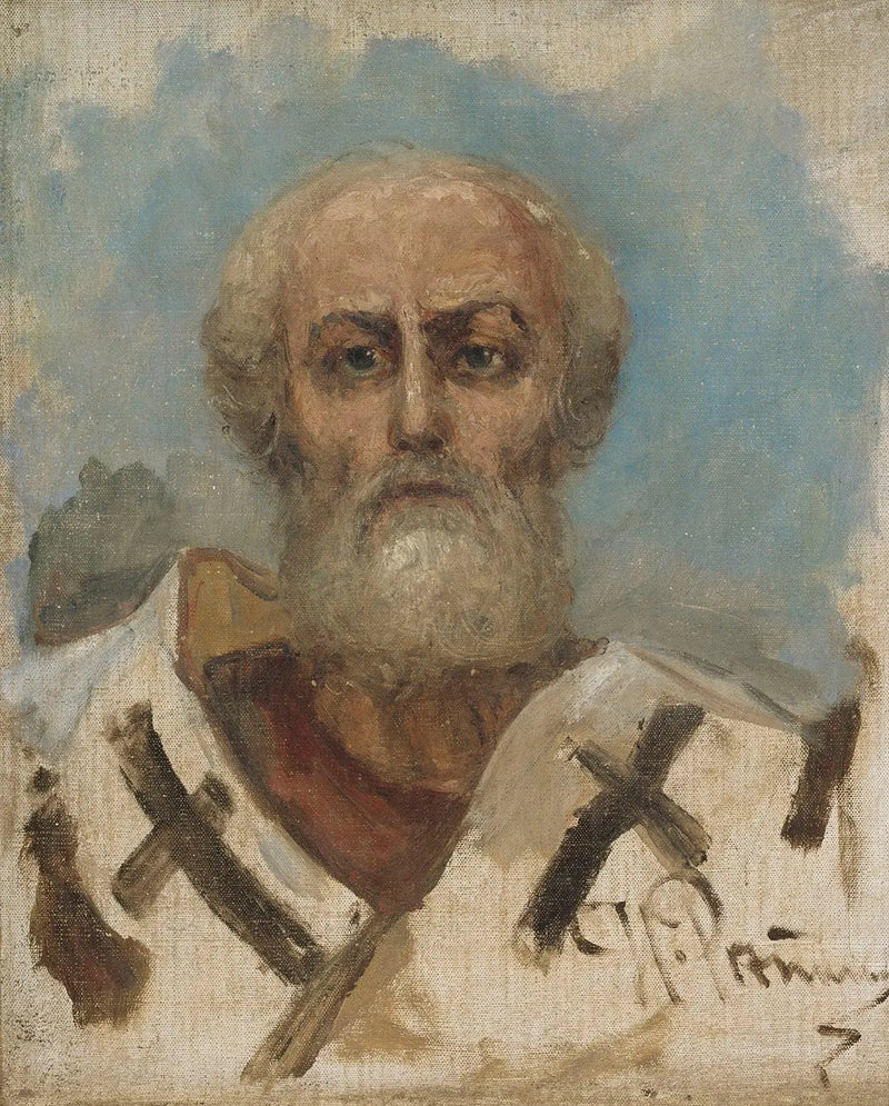 Aziz Nikola, taslak - Ilya Repin