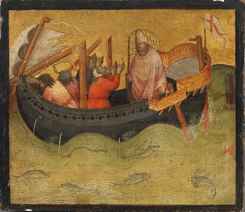 Saint Nicolas ve Fırtına - Agnolo Gaddi