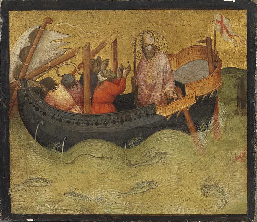Saint Nicolas ve Fırtına - Agnolo Gaddi
