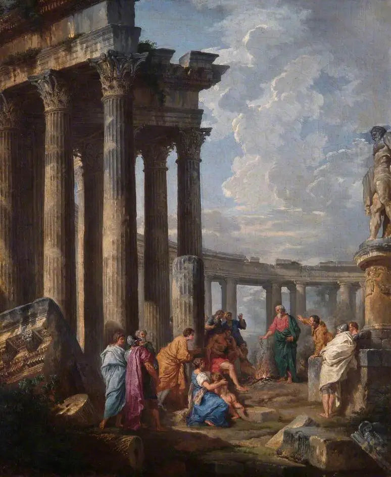 Malta'daki Aziz Paul yılanı yakalarken - Giovanni Paolo Panini