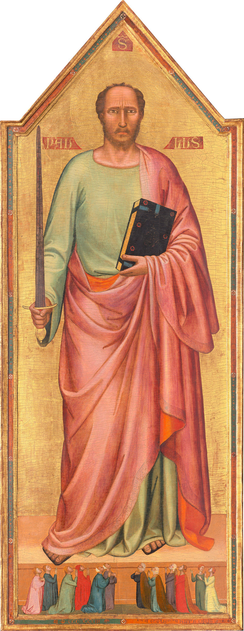 Aziz Pavlus ve bir grup sadık - Bernardo Daddi