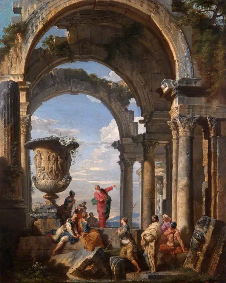 Aziz Paul Atina'da vaaz veriyor - Giovanni Paolo Panini