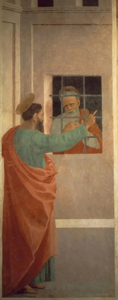 Saint Pierre hapiste ziyaret ediliyor - Filippino Lippi