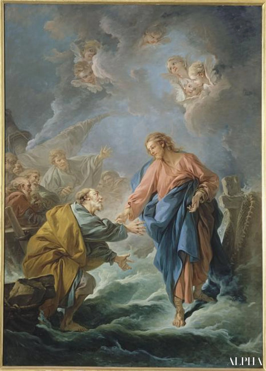 St. Peter Invited to Walk on the Water - François Boucher - Reproductions de tableaux et peintures haut de gamme