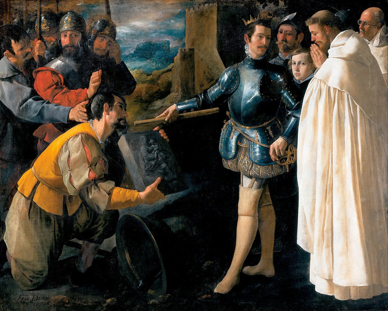 Saint Pierre Nolasco'nun El Puig Meryem Ana'sının görüntüsünü kurtarması - Francisco de Zurbarán
