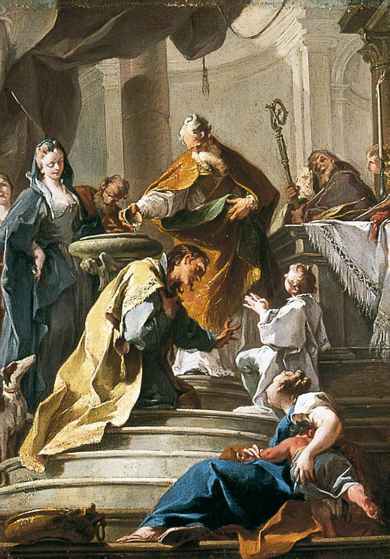 Saint Prosdocime vaftiz eden Aziz Daniel - Giovanni Battista Pittoni
