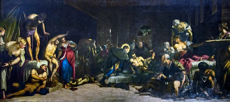 Saint Roch Hastanede - Jacopo Tintoretto