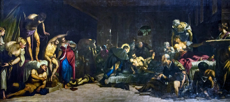 Saint Roch Hastanede - Jacopo Tintoretto