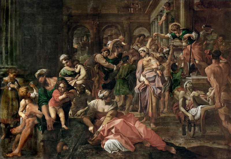 Aziz Roch Yardım Dağıtıyor - Annibale Carracci