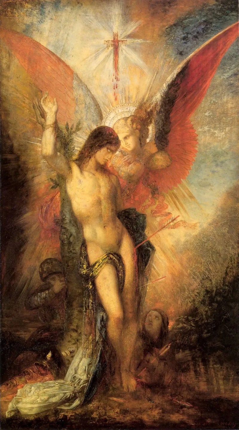 Saint-Sébastien ve Melek - Gustave Moreau