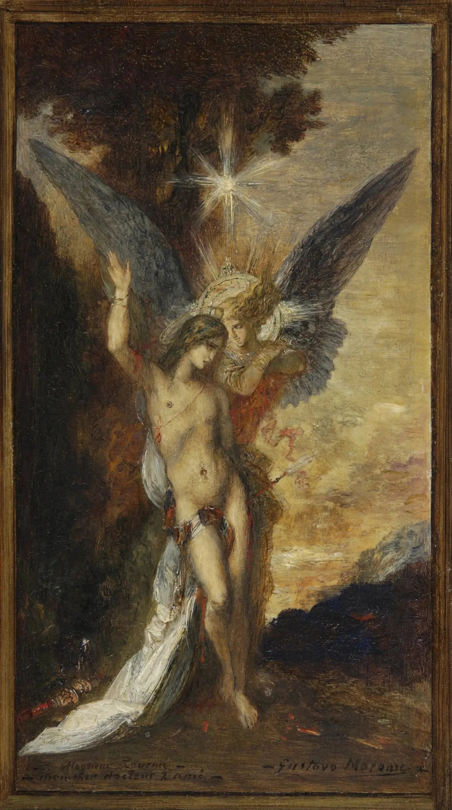 Saint-Sébastien ve Melek - Gustave Moreau