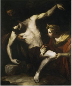 Saint Sébastien Sainte Irène tarafından korunuyor - Luca Giordano