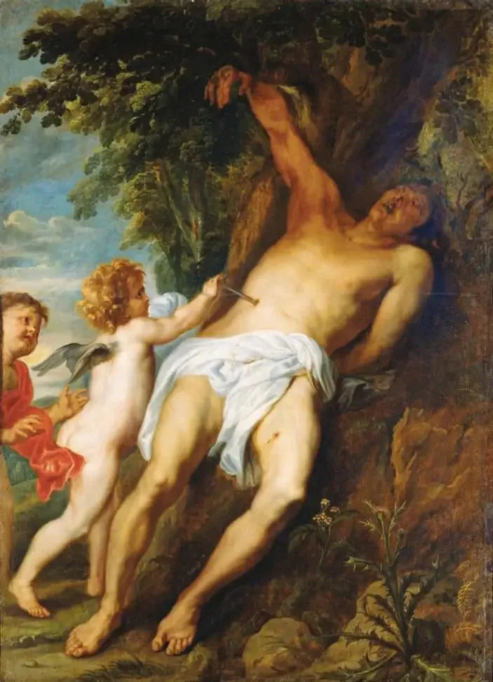 Aziz Sebastian melekler tarafından kurtarılıyor - Antoine van Dyck