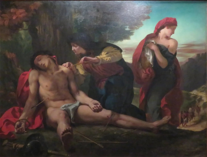 Aziz kadınlar tarafından kurtarılan Aziz Sebastian - Eugène Delacroix