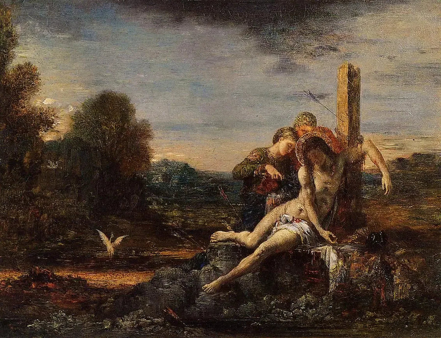 Aziz Sebastian'ın kadın azizler tarafından tedavi edilmesi - Gustave Moreau