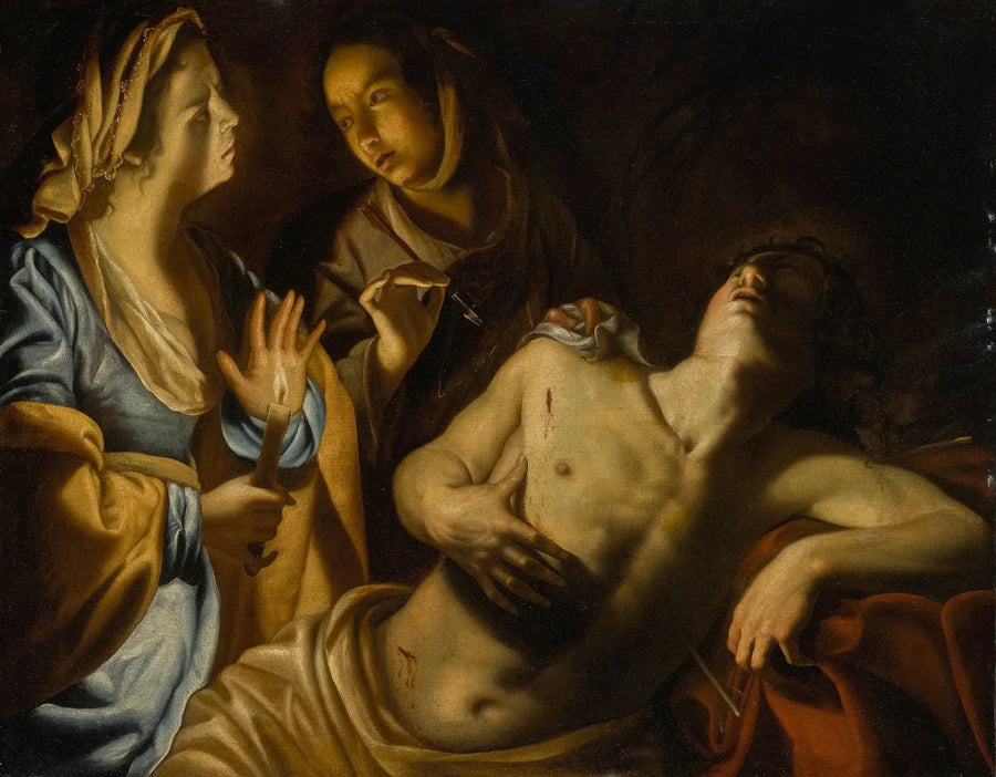 Azize Irene tarafından tedavi edilen Aziz Sebastian - Artemisia Gentileschi